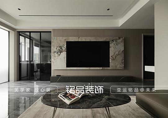 上虞君望美庭96m²三居室意式轻奢风格案例参考图