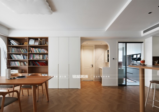 绍兴装修山水华庭130方奶油原木风装修案例