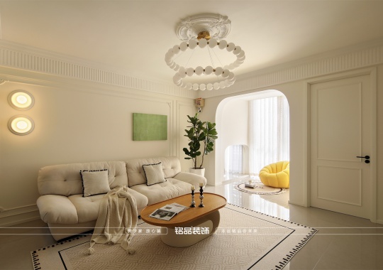 绍兴装修新城棠樾121方法式奶油装修案例