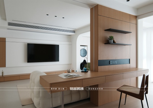 绍兴装修卧龙石泗里120方现代原木风装修案例