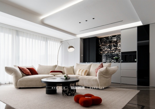 绍兴装修曲屯家苑130方黑白风装修案例