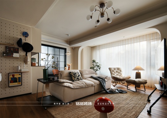 绍兴装修白鹭金滩115方中古风装修案例